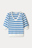 Pom Amsterdam Pullover Striped Smashing Blue
