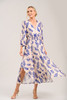  Caroline Kilkenny Scout Dress Violet Leaf Print 