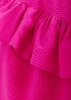 Essentiel Antwerp Pink asymmetrical top with ruffle details