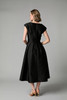 Fee G Grace Pleated Shoulder Dress Black 