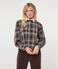 Esqualo Blouse Short Check Strass Print 
