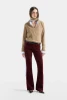 7 For All Mankind The Leggy Bootcut Velvet Burgundy 