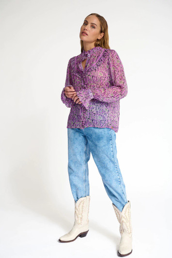 Pom Amsterdam Flows Mauve Blouse Pom Amsterdam Flows Mauve Blouse