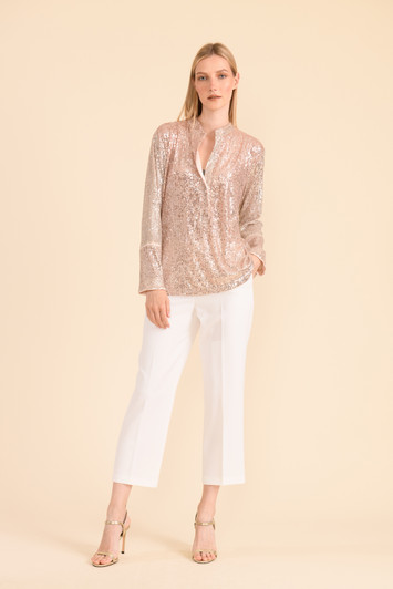 Caroline Kilkenny Abbey Pink Sequins Blouse