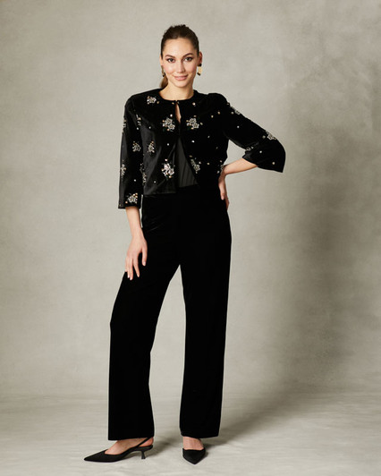 Fee G Athena Beaded Short Jacket