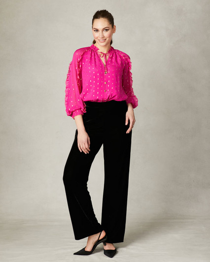 Fee G Abby Frill Sleeve Blouse