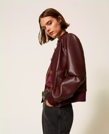 Twinset Coated Jacket Wine