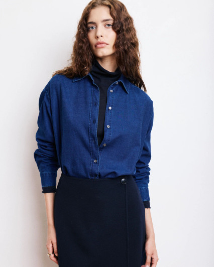 Hartford Cinema Woven Shirt Indigo