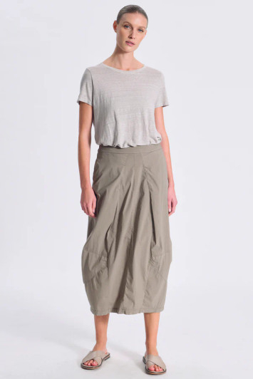 Transit Par Such Stretch Poplin Skirt Taupe 