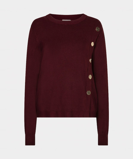 Esqualo Sweater Basic Knit Merlot