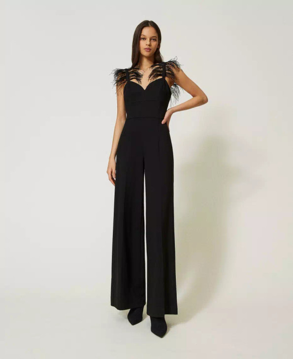 Twinset Jumpsuit with feathers