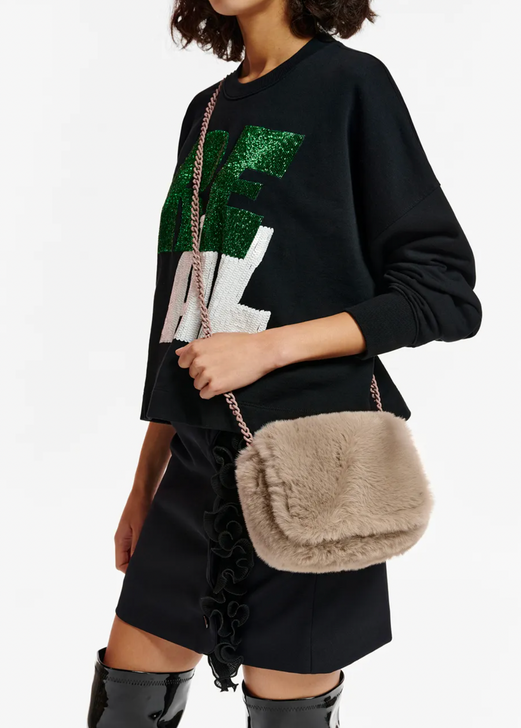 Essentiel Antwerp Expand mini faux fur bag