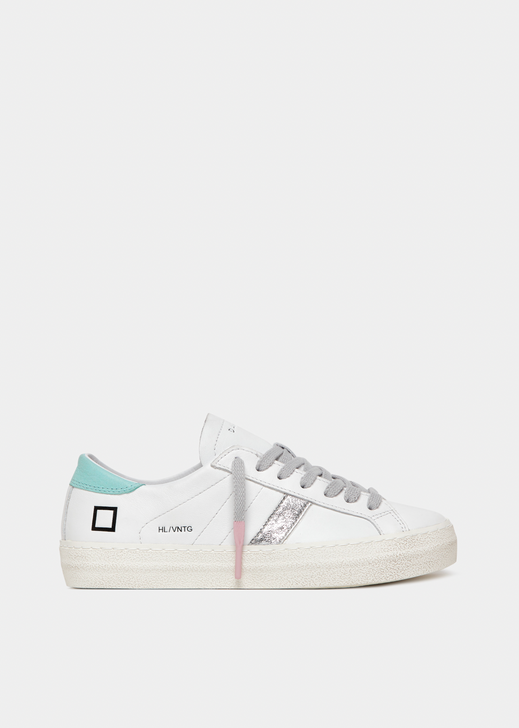 DATE Sneakers Hill Low Vintage Calf White-Mint 