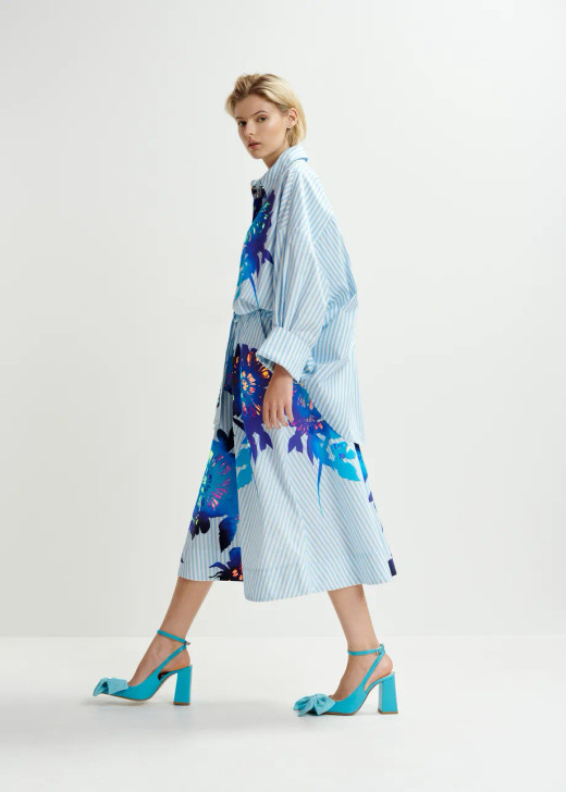 Essentiel Antwerp Hibra foil print large shirt 