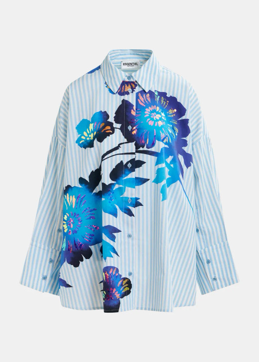 Essentiel Antwerp Hibra foil print large shirt 