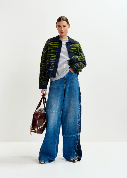 Essentiel Antwerp Iger Zebra Knitted Jacket