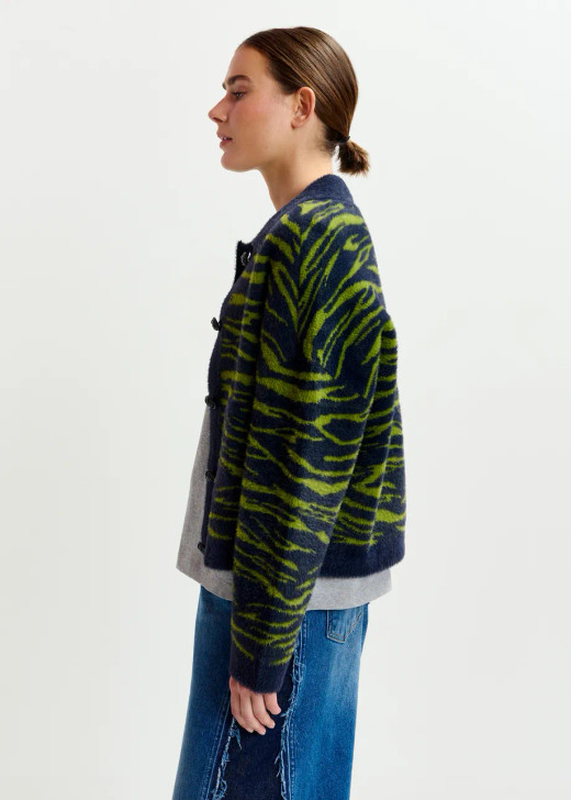 Essentiel Antwerp Iger Zebra Knitted Jacket