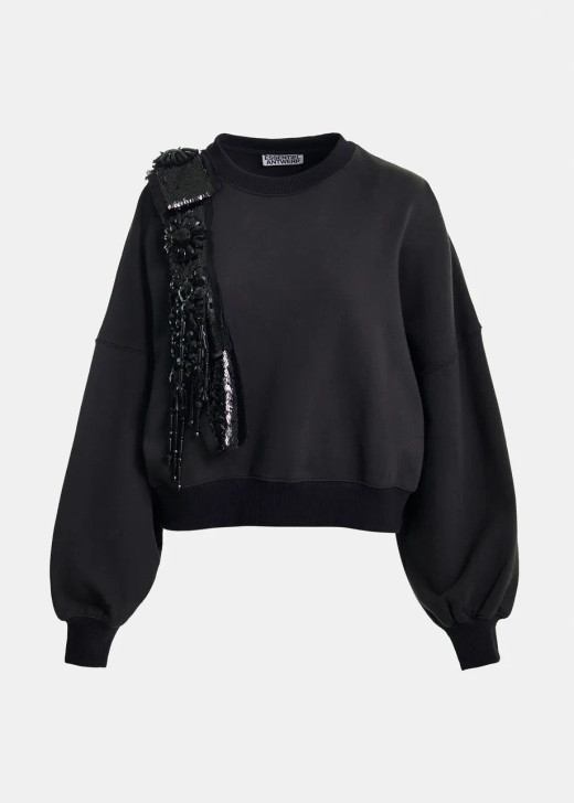 Essentiel Antwerp Ijoux Embroidered Sweater Black