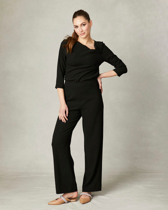 Fee G Elena Wide Leg Trouser Black