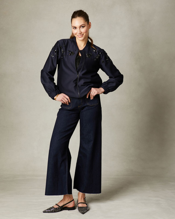 Fee G Iris Beaded Bomber