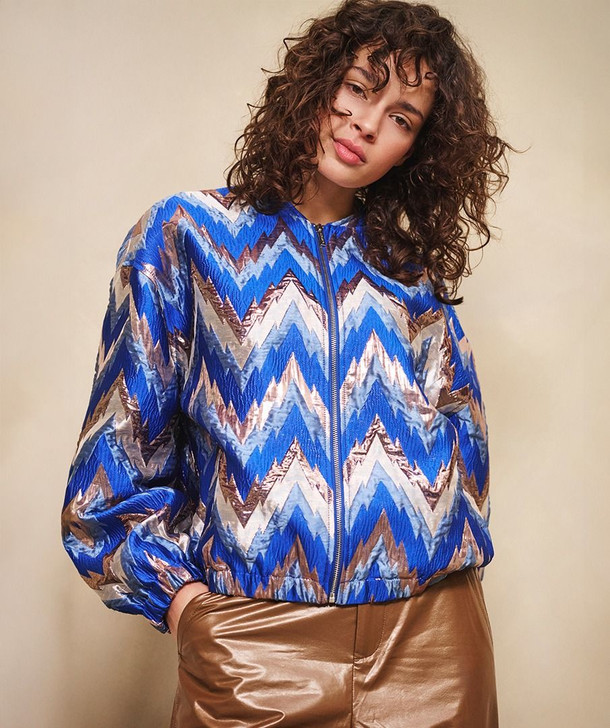 Esqualo Jacket Bomber jacquard zigzag 