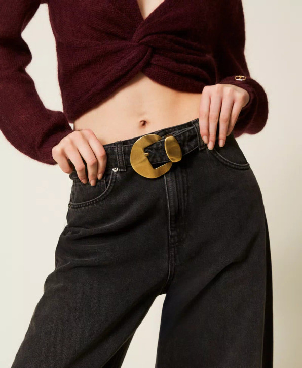 Twinset Black Jeans with Belt  Twinset Black Jeans with Belt