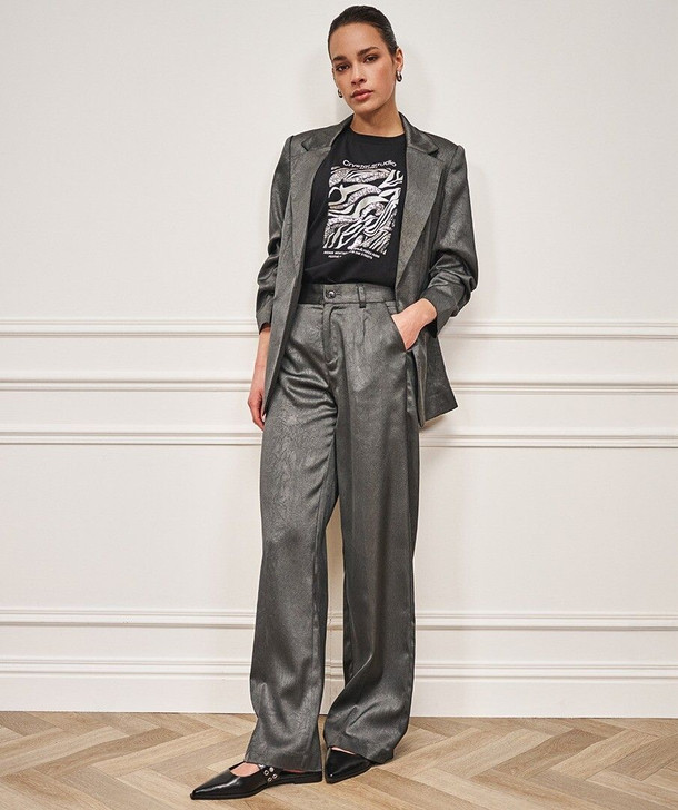 Esqualo Trousers Shimmer Anthracite 