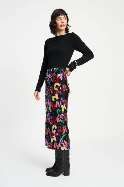 Pom Amsterdam Splashing Letter Skirt