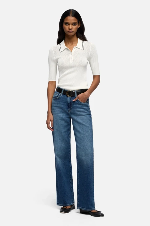 7 For All Mankind Stovepipe Straight Oceanstone 