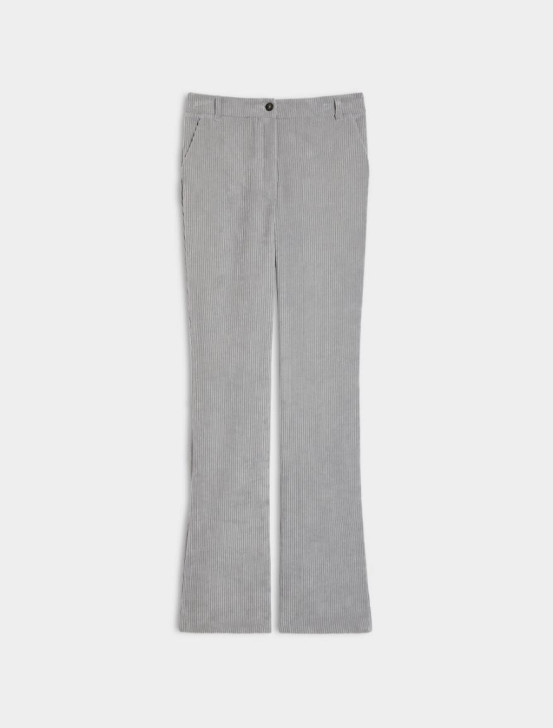 iBlues Velvet Trousers Pearl Grey