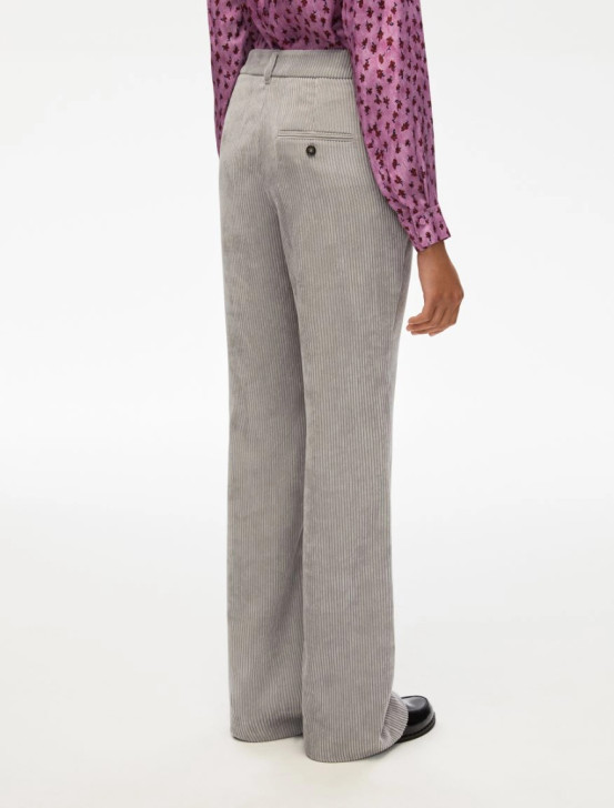 iBlues Velvet Trousers Pearl Grey