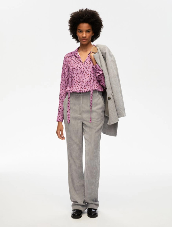 iBlues Velvet Trousers Pearl Grey 