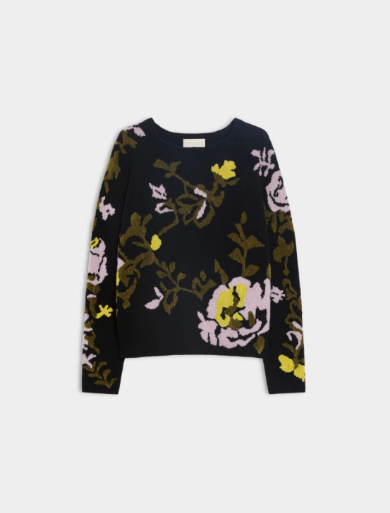 iBlues Inlay Knit Sweater Black