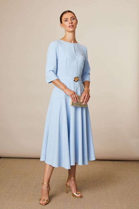 Fee G Eleanor Zip Front Dress Light Blue