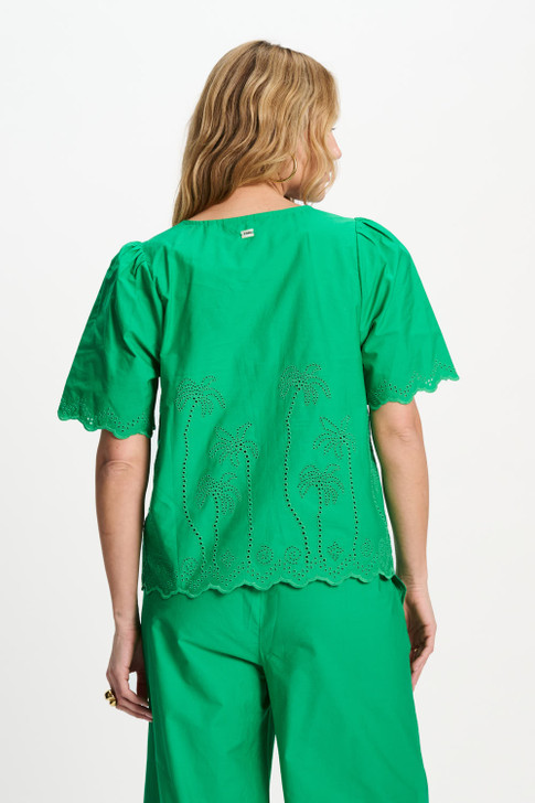 Pom Amsterdam Broderie Anglaise Palm Green 