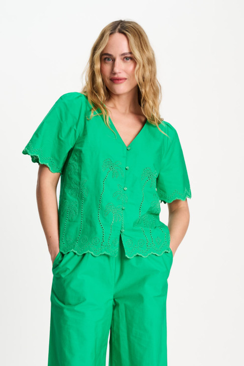 Pom Amsterdam Broderie Anglaise Palm Green / SP9544