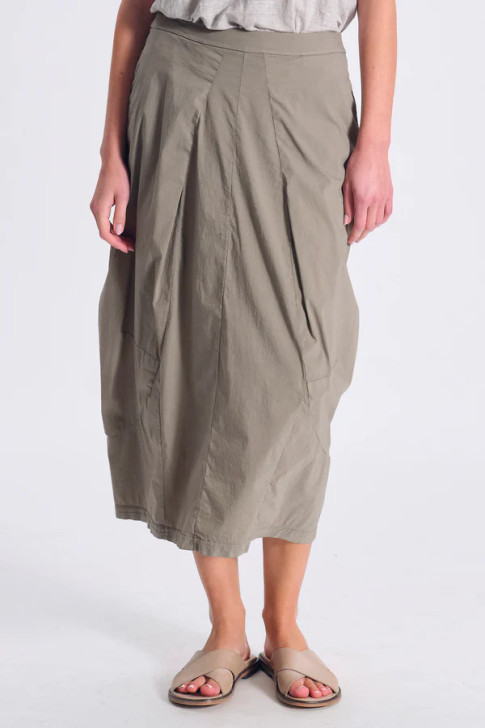 Transit Par Such Stretch Poplin Skirt Taupe 