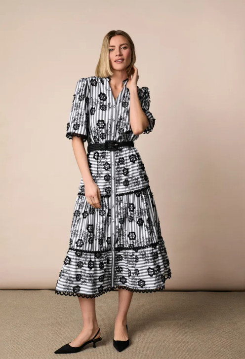 Fee G June Dress Black and White