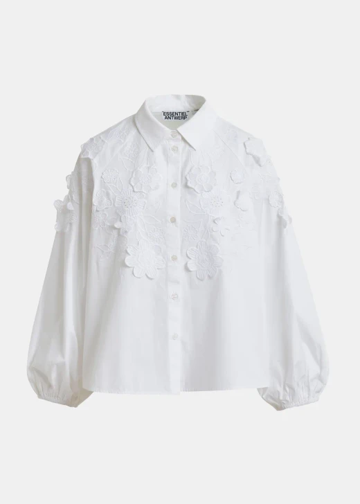 Essentiel Antwerp Joella Applique Shirt White 