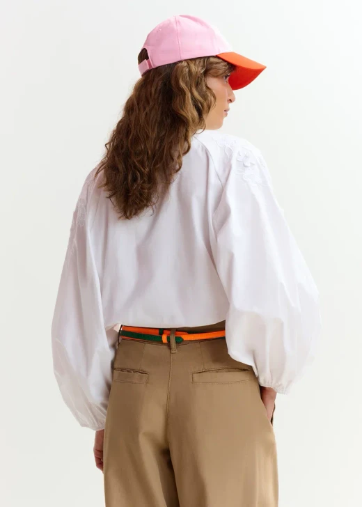 Essentiel Antwerp Joella Applique Shirt White 