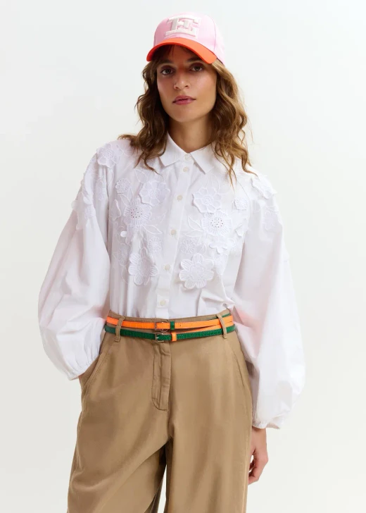 Essentiel Antwerp Joella Applique Shirt White 