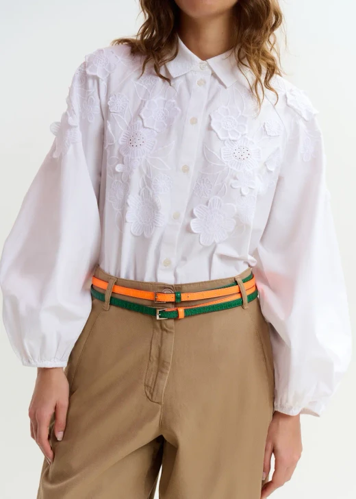 Essentiel Antwerp Joella Applique Shirt White 