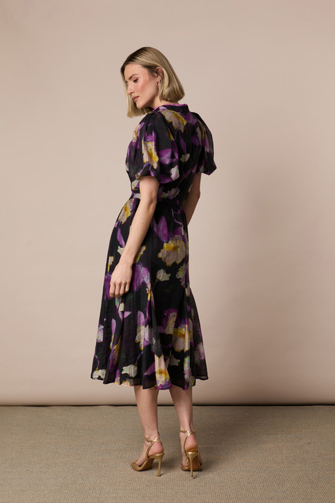 Fee G Emily Godet Dress Floral Print 