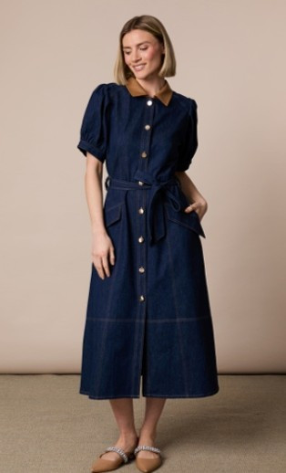 Fee G Ivy Denim Dress Blue