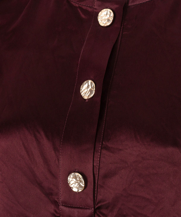 Esqualo Blouse Balloon Sleeve Acetate Merlot / F26.05546