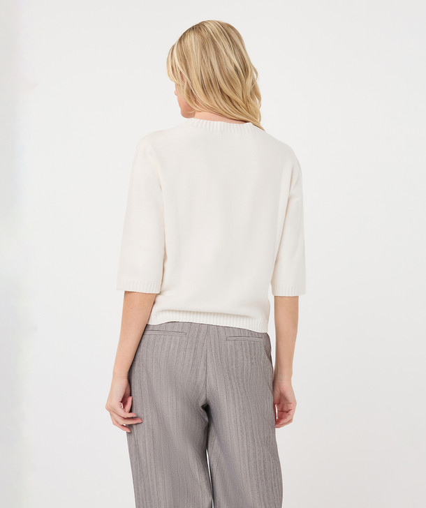 Esqualo Sweater Shoulder Off-White 