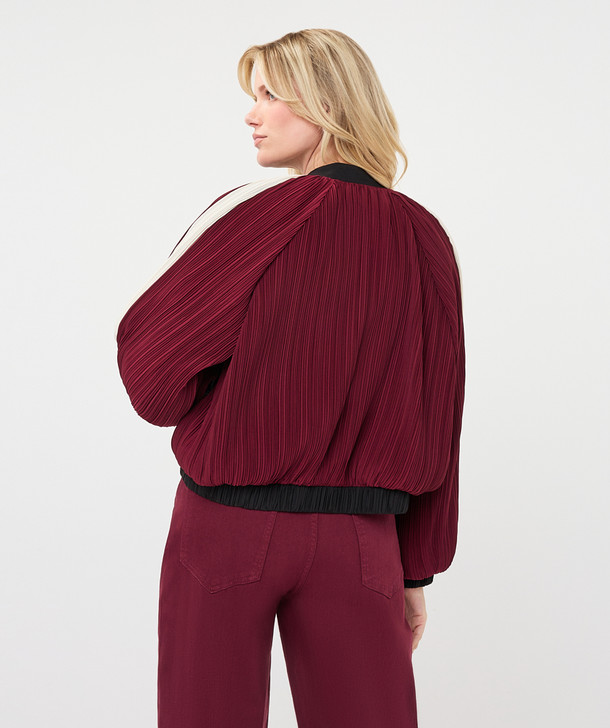  Esqualo Jacket Bomber Plisse Merlot 