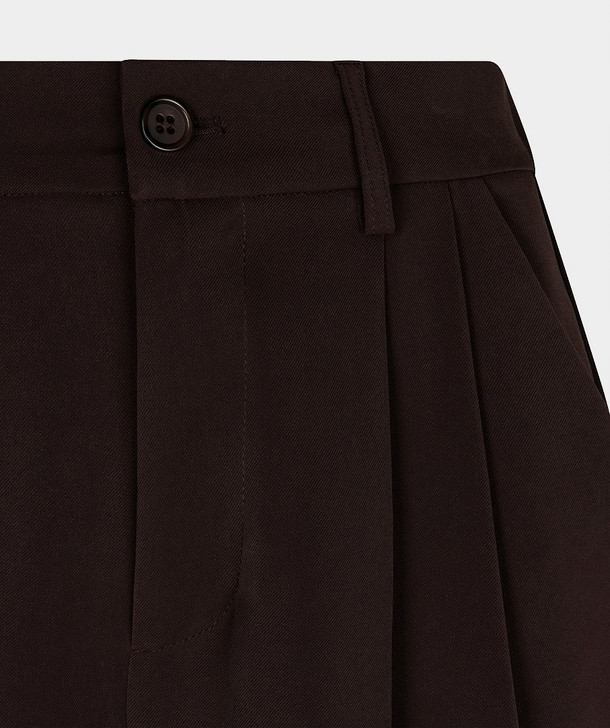 Esqualo Trousers Wide Leg in Cacao (F26.10502)