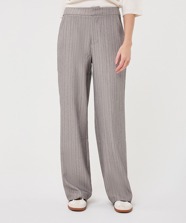 Esqualo Trousers Herringbone in Light Grey (F26.10510) | Anastasia