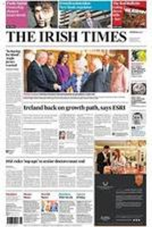 April 2014: Sabina Higgins, flying the flag for Irish Design. 